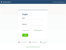 Tablet Screenshot of login.customersure.com